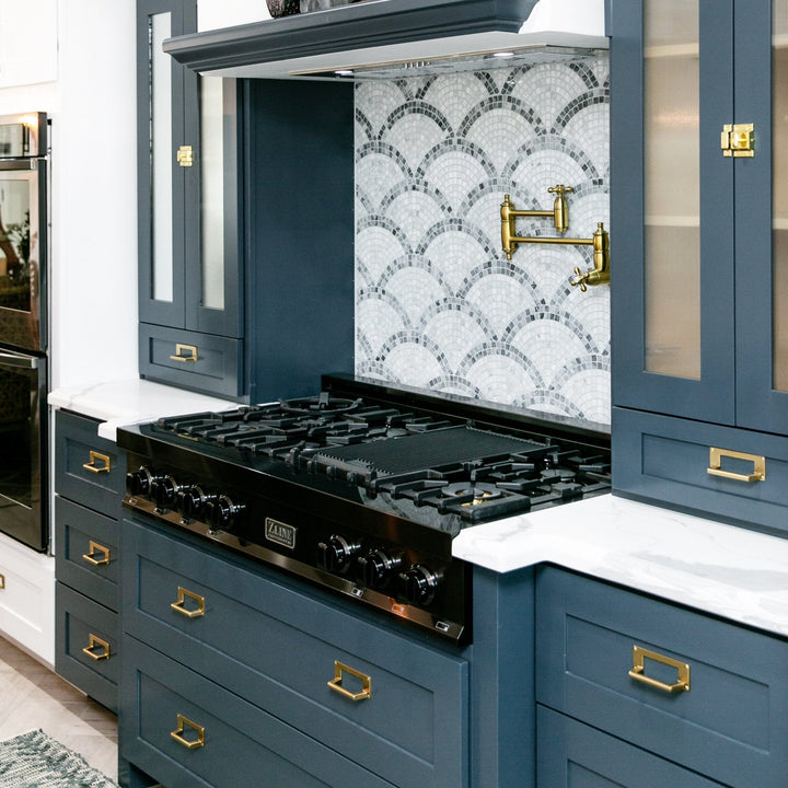 ZLINE 30" Porcelain Rangetop 4 Gas Burners Stainless Champagne Bronze