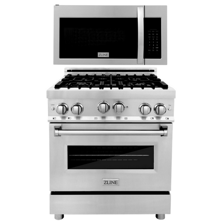 ZLINE 30" 2 Piece Autograph Edition Stainless Steel Range &amp; Microwave