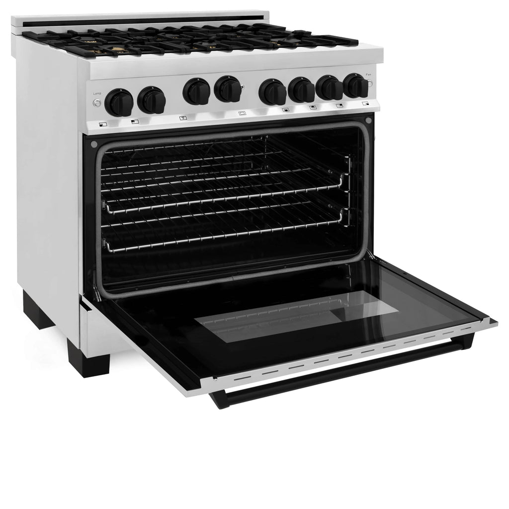 ZLINE 36" 4 Pcs Stainless Range, Range Hood, Dishwasher &amp; Refrigerator