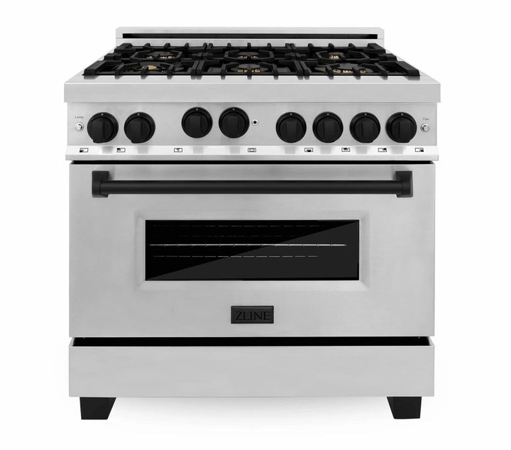 ZLINE 36" 4 Pcs Stainless Range, Range Hood, Dishwasher &amp; Refrigerator