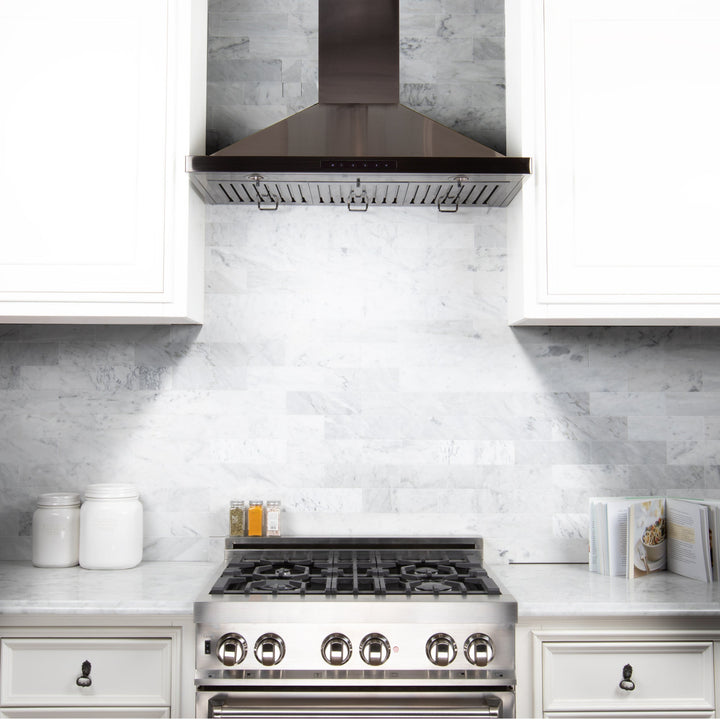 ZLINE 30" Convertible Vent Wall Mount Range Hood in Black Stainless Steel