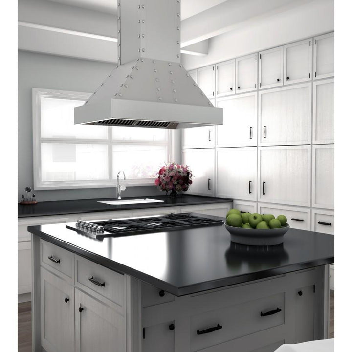 ZLINE 36” Designer Series Island in Stainless Steel W/ Snow- Finished