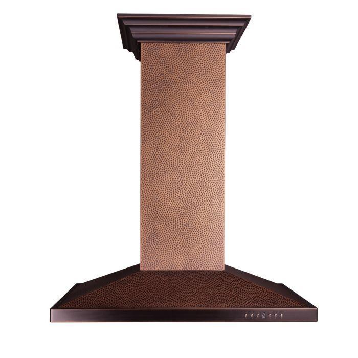 ZLINE 30 in. Hand Hammered Copper Island Range Hood, 8GL2Hi-30