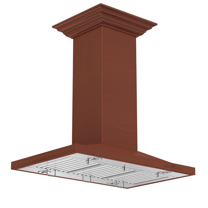 ZLINE 30” Designer Series Copper Island Mount Range Hood  Copper Finish