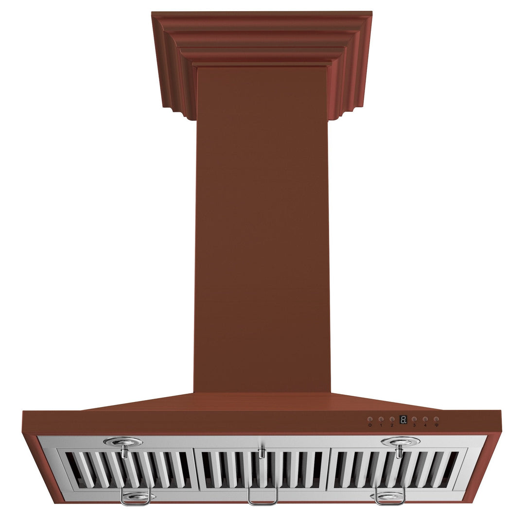 ZLINE 30” Designer Series Copper Island Mount Range Hood  Copper Finish