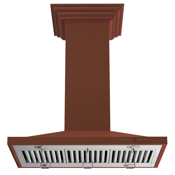 ZLINE 30” Designer Series Copper Island Mount Range Hood  Copper Finish