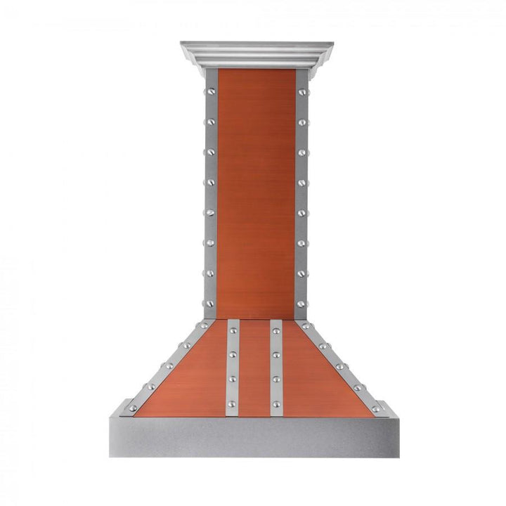 ZLINE 30” Designer Series Wall Mount Range Copper Hood W/ Snow Finish