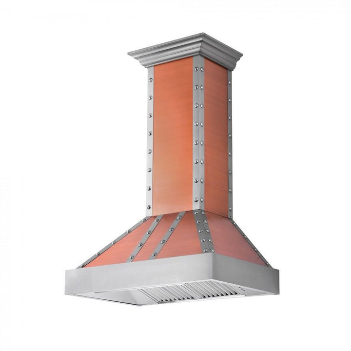 ZLINE 30” Designer Series Wall Mount Range Copper Hood W/ Snow Finish