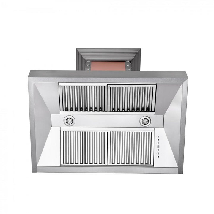 ZLINE 30” Designer Series Wall Mount Range Copper Hood W/ Snow Finish
