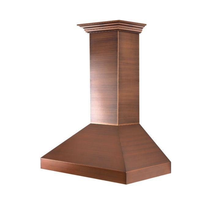 ZLINE 48 in. Copper Wall Range Hood with Crown Molding, 8667C-48