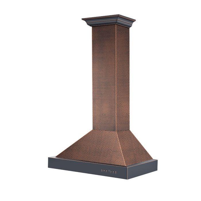 ZLINE 36 in. Hand-Hammered Copper Wall Range Hood, KB2-HBXXX-36