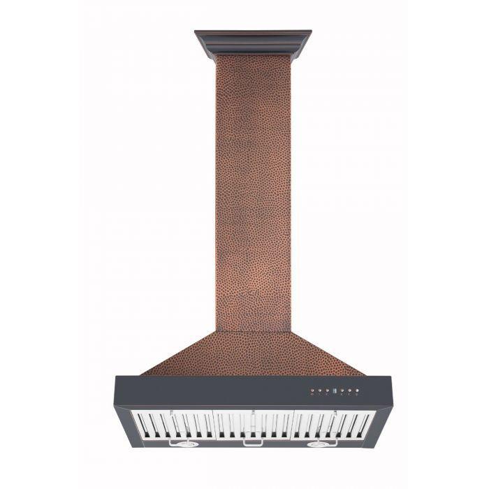 ZLINE 36 in. Hand-Hammered Copper Wall Range Hood, KB2-HBXXX-36