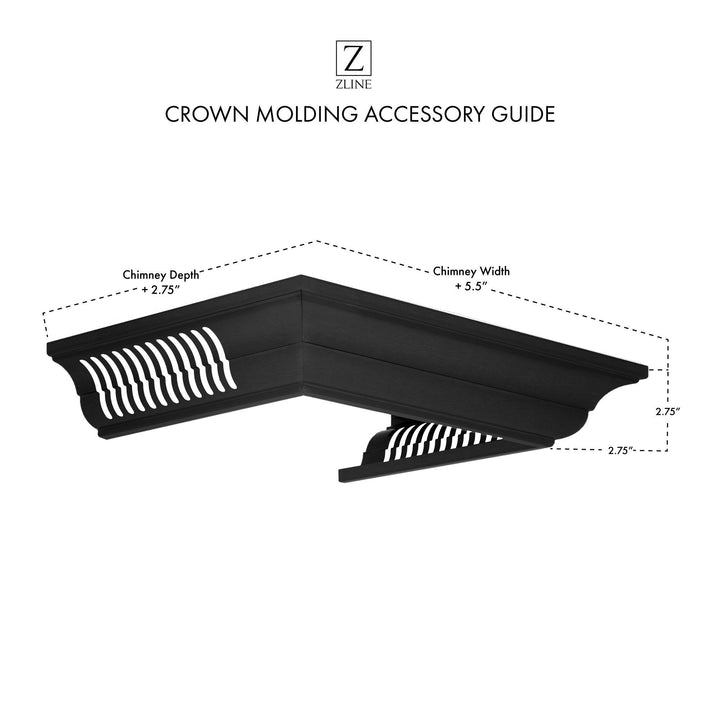 ZLINE Crown Molding with Built-in CrownSound® Bluetooth Speakers (CM6-BT-BSKBN)