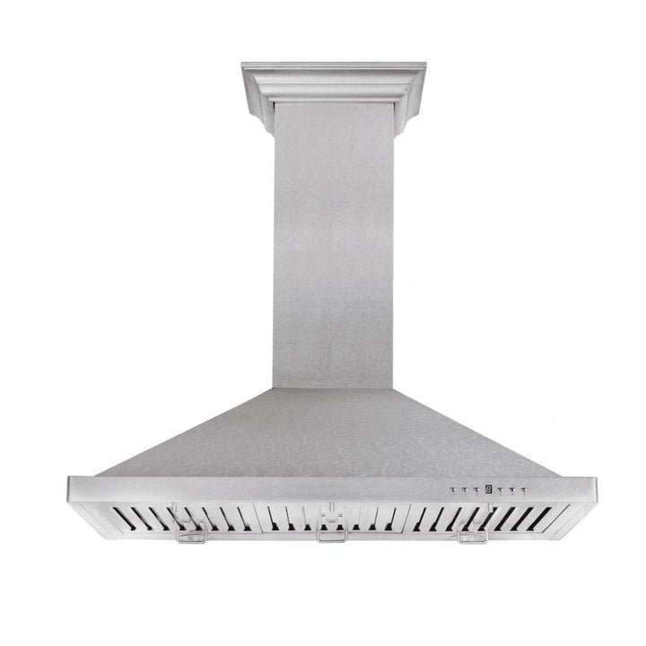 ZLINE Kitchen Package with 36 in. Satin Stainless Steel Rangetop and Convertible Range Hood (2KP-RTSRH36)