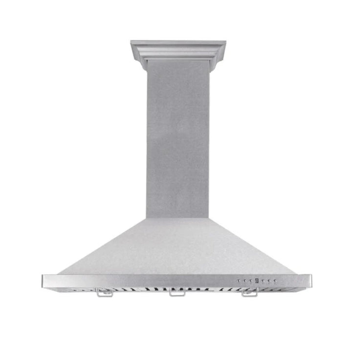ZLINE 30-Inch Satin Stainless Steel Gas Rangetop and Convertible Vent Wall Mount Range Hood Kitchen Package