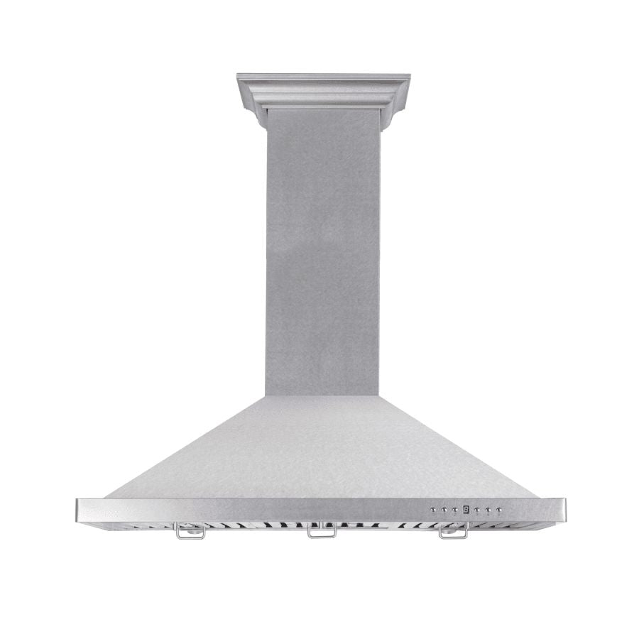 ZLINE Kitchen Package with 36 in. Satin Stainless Steel Rangetop and Convertible Range Hood (2KP-RTSRH36)
