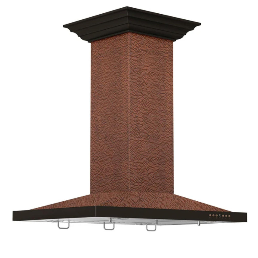 ZLINE Designer 8GL2Hi Series Hand-Hammered Copper Island Mount Range Hood