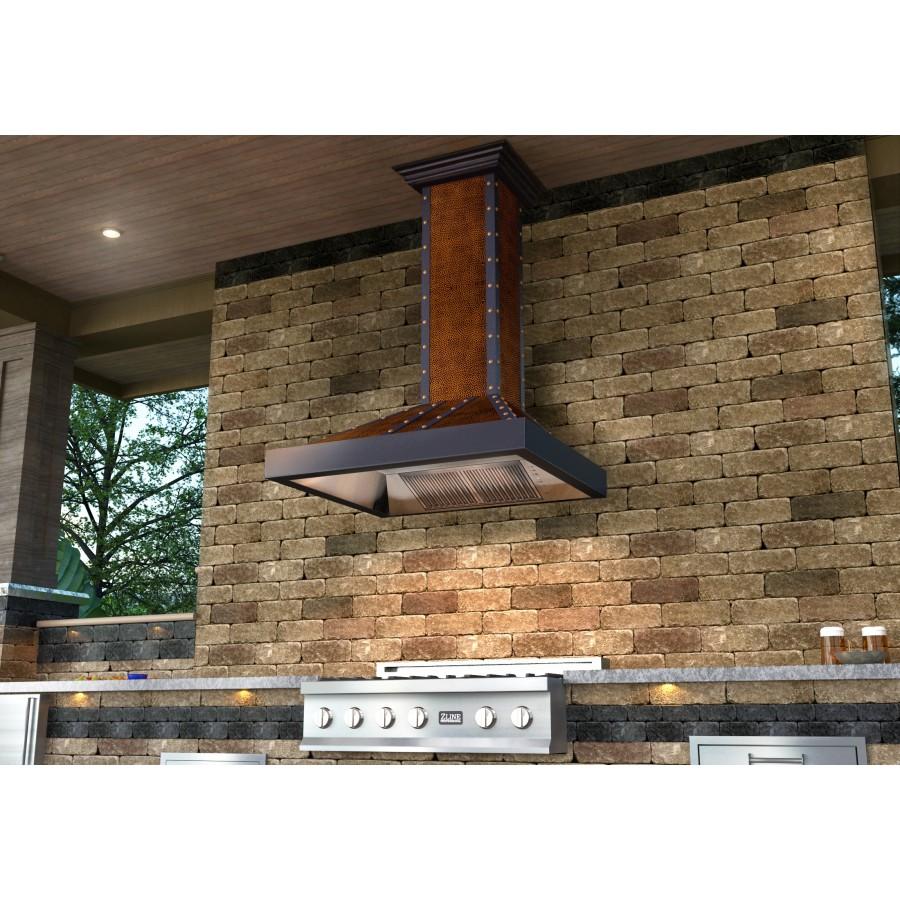 ZLINE 36" Designer Series Wall Mount Range Hood Hand-Hammered Copper