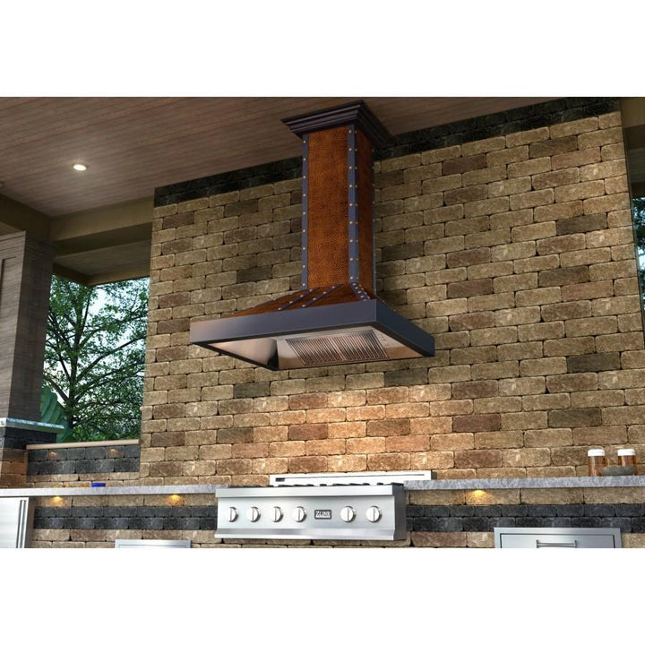 ZLINE 36" Designer Series Wall Mount Range Hood Hand-Hammered Copper