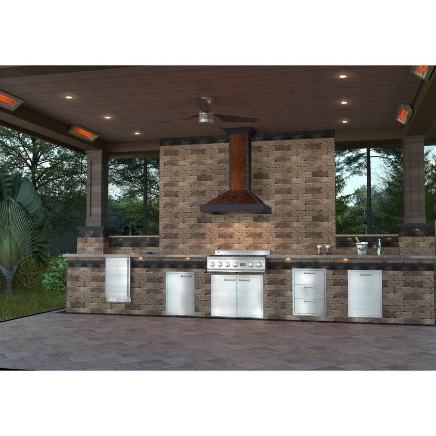 ZLINE 36" Designer Series Wall Mount Range Hood Hand-Hammered Copper
