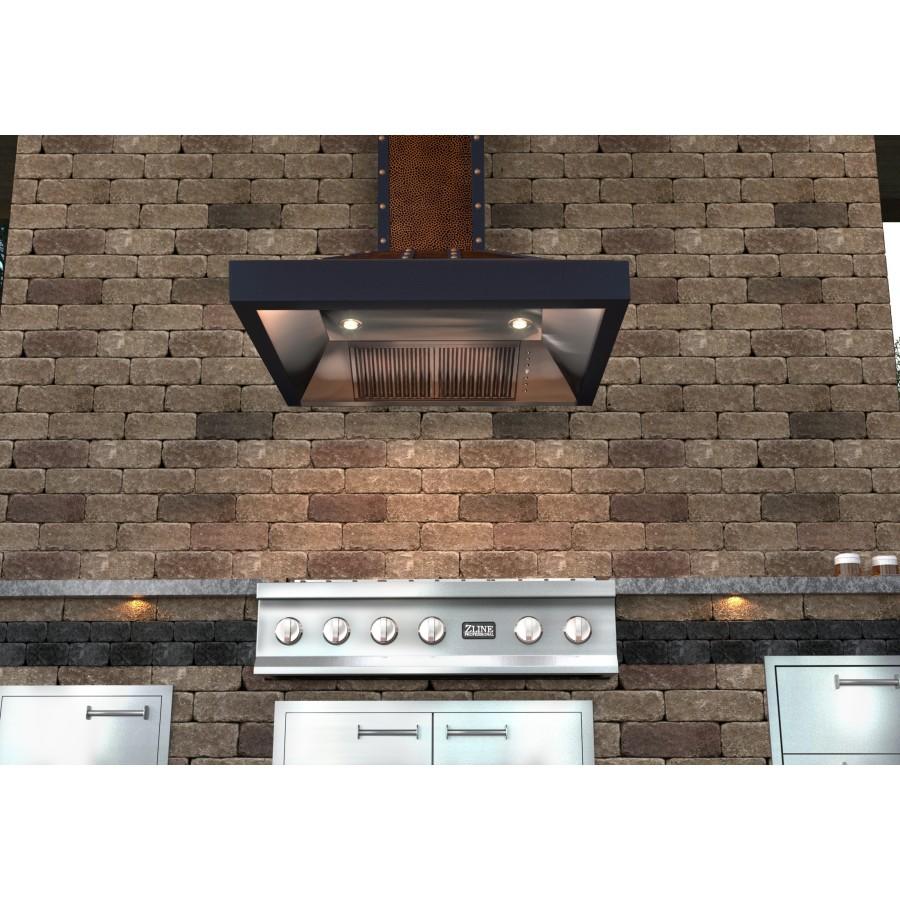 ZLINE 36" Designer Series Wall Mount Range Hood Hand-Hammered Copper