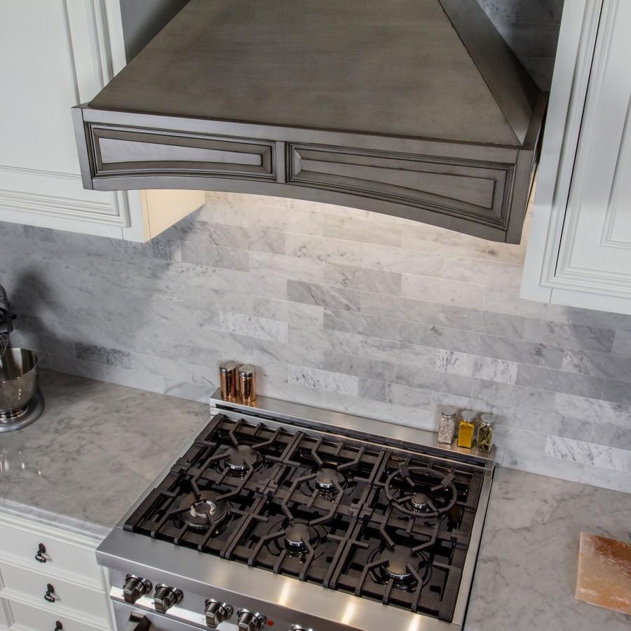 Wooden Wall Mount Range Hood in Distressed Gray - Includes Remote Motor ZLINE 30 in.