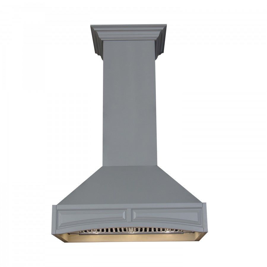 Wooden Wall Mount Range Hood in Gray - Includes Motor ZLINE 30 in.