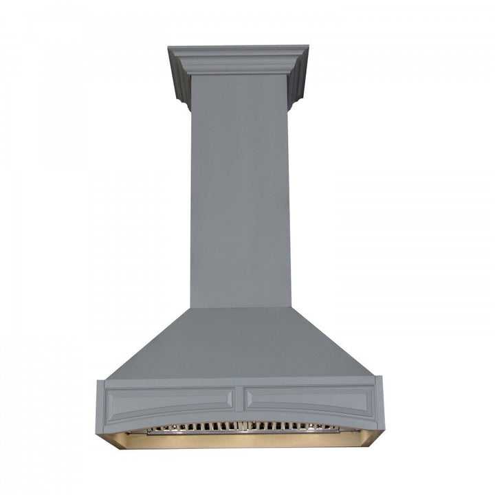 Wooden Wall Mount Range Hood in Gray - Includes Motor ZLINE 30 in.