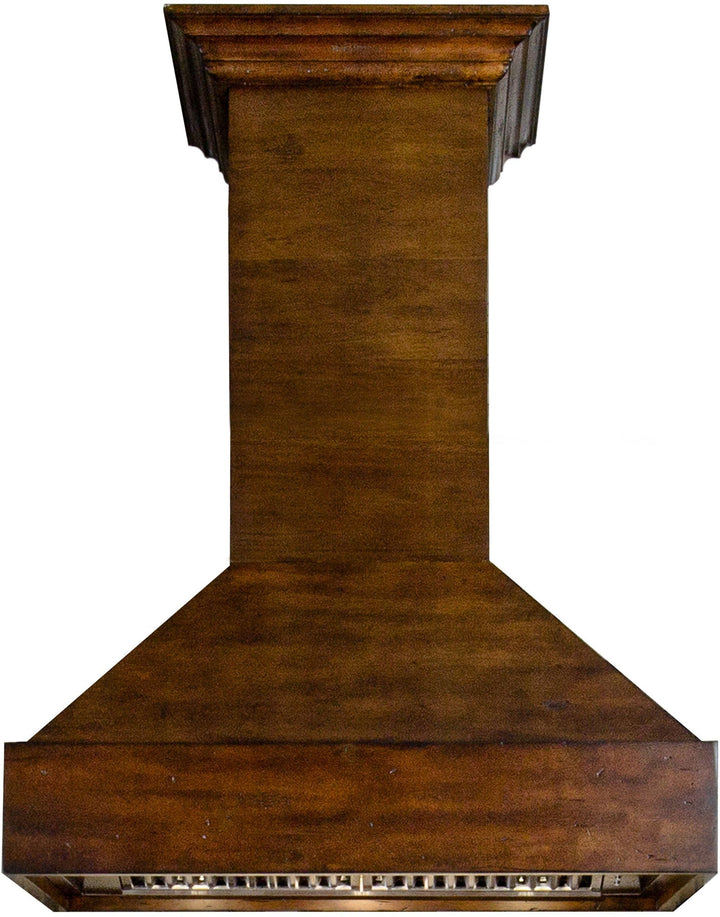 ZLINE 30" Wooden Wall Mount Range Hood with 4-Speed 1200 CFM Remote Motor