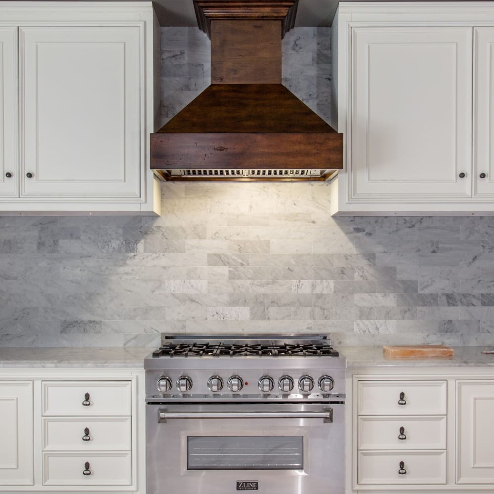 ZLINE 30" Wooden Wall Mount Range Hood with 4-Speed 1200 CFM Remote Motor