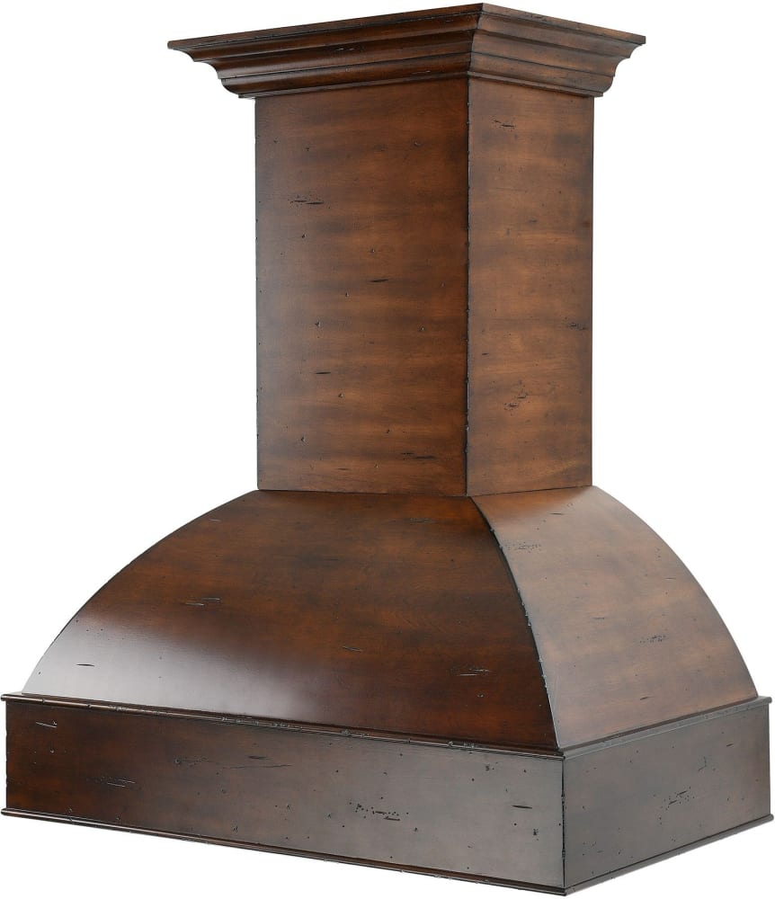 ZLINE 30" Wooden Wall Mount Range Hood W/Remote 4-Speed Motor in Walnut & Hamilton