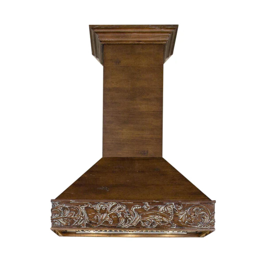 ZLINE 42" Wooden Wall Mount Range Hood in Walnut with Remote Motor