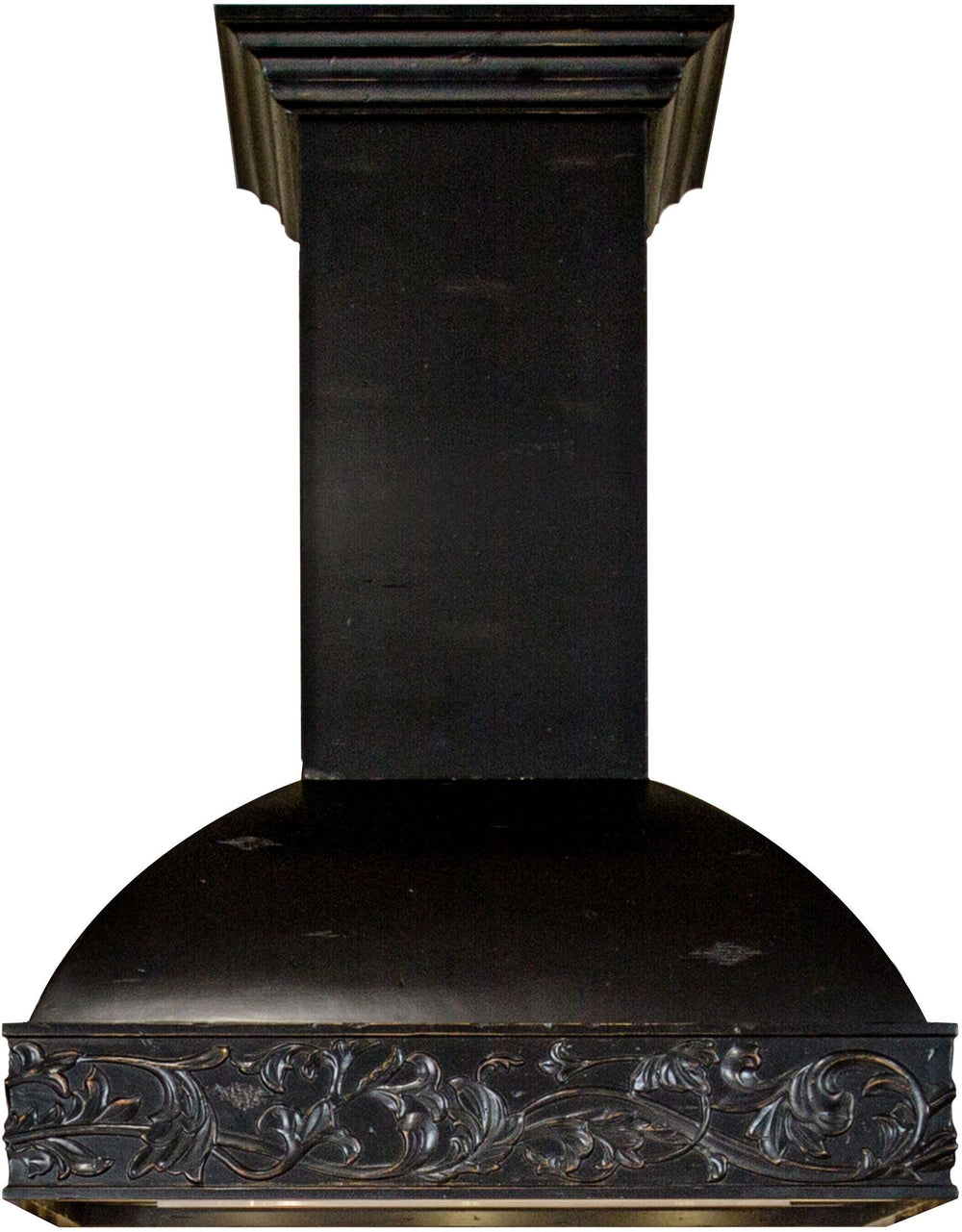 ZLINE 30" Wooden Wall Mount Range Hood with Remote 4-Speed Motor in Antigua-Toned