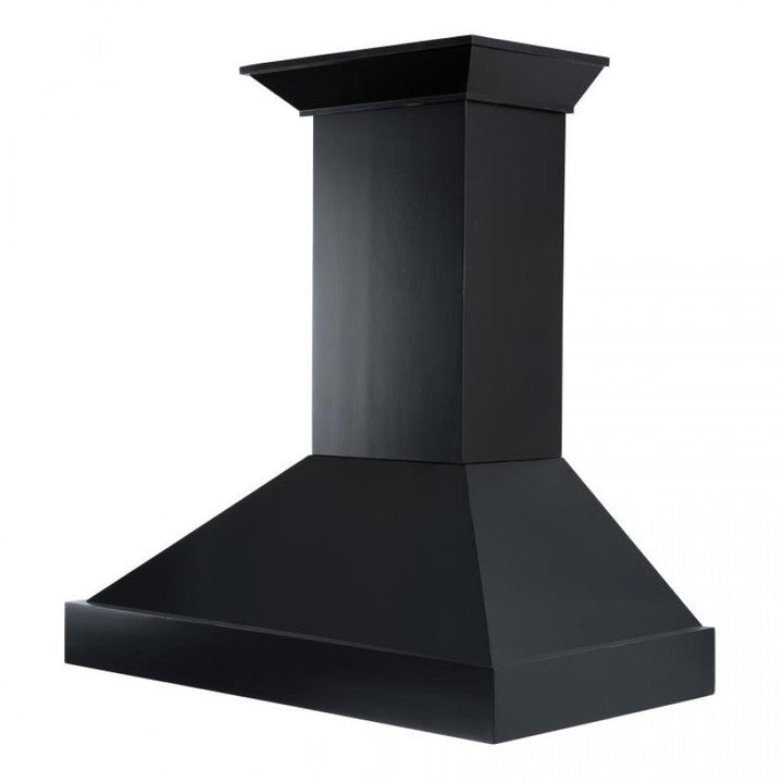 Wooden Wall Mount Range Hood in Black - Includes Remote Motor  ZLINE 36 in.