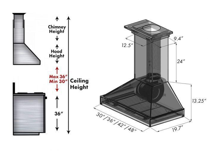 ZLINE 30 in. Unfinished Wooden Wall Range Hood, KBUF-30