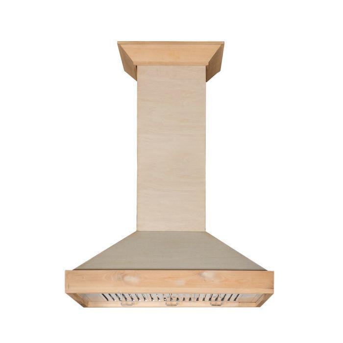 ZLINE 36 in. Unfinished Wooden Wall Range Hood, KBUF-36