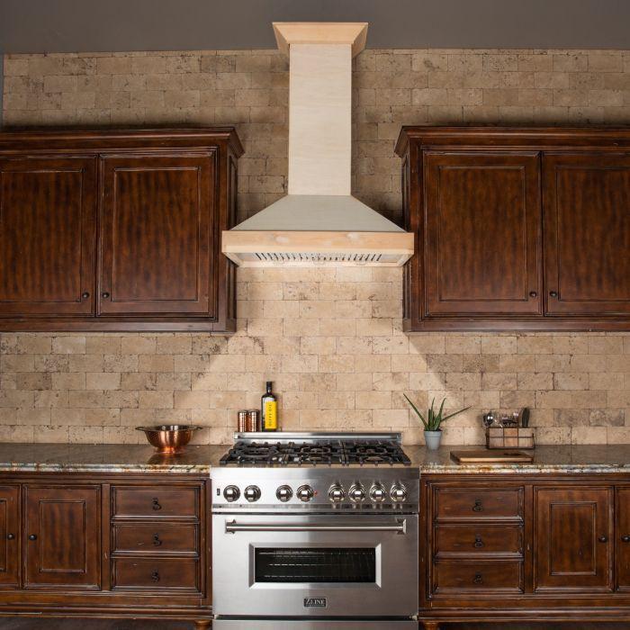 ZLINE 30 in. Unfinished Wooden Wall Range Hood, KBUF-30