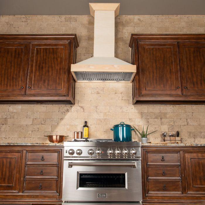 ZLINE 36 in. Unfinished Wooden Wall Range Hood, KBUF-36