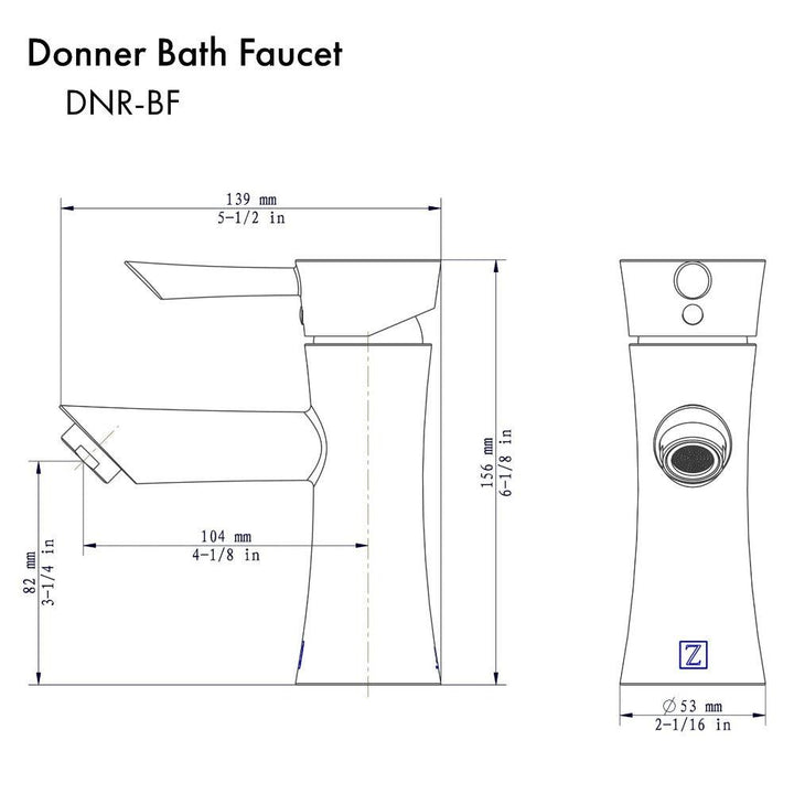 ZLINE Donner Single Handle Bath Faucet in Chrome (DNR-BF-CH)