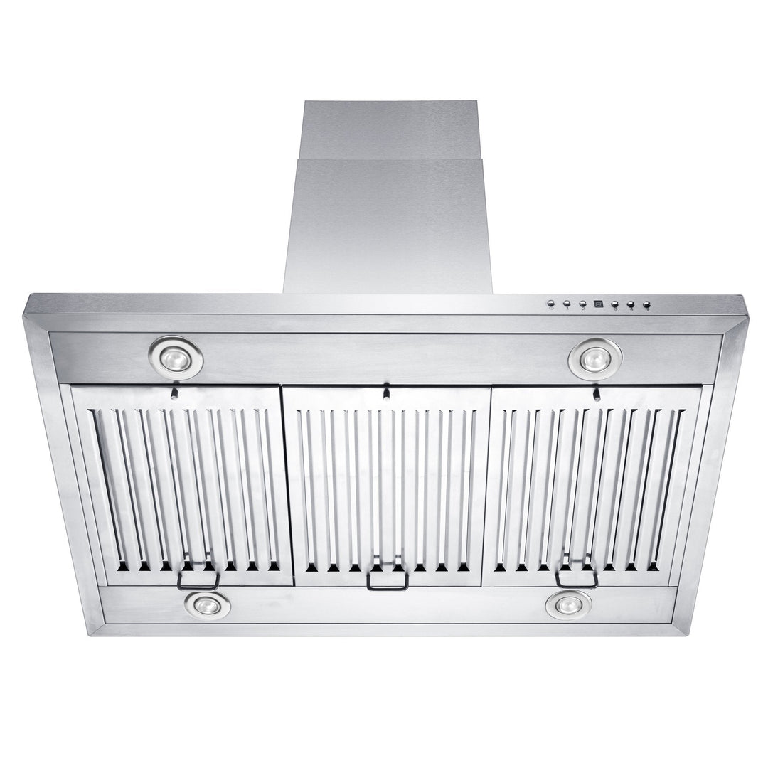 30 in. Ducted Island Mount Range Hood with Dual Remote Blower in Stainless Steel (GL2i-RD-30)