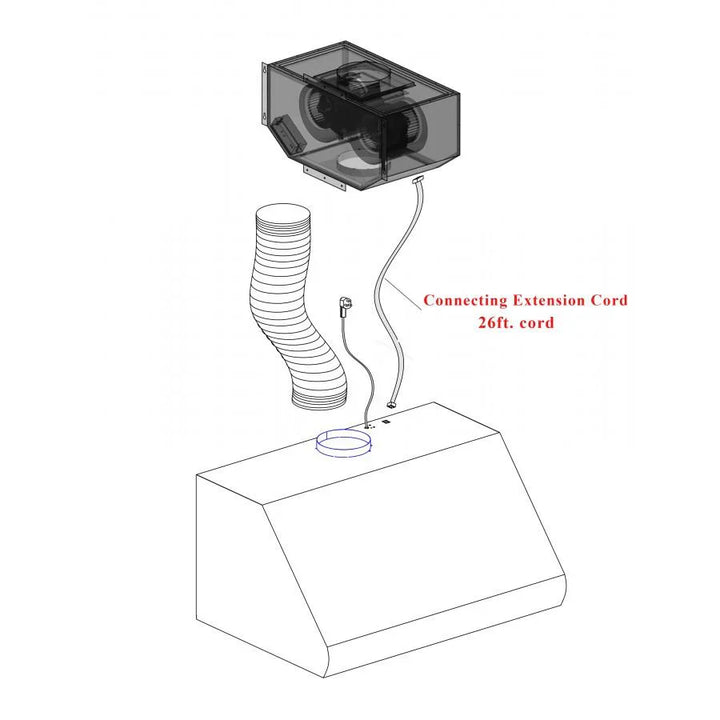 ZLINE Ducted Island Mount Range Hoods with Single Remote Blower GL2i-RS- 400 Series