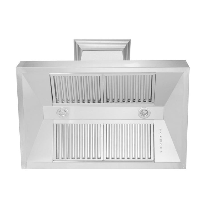 ZLINE 36 in. Kitchen Package with Satin Stainless Dual Fuel Range, Ducted Vent Range Hood and Dishwasher (3KP-RASRH36-DW)