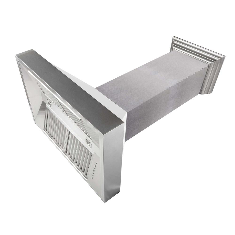 ZLINE 30 in. Kitchen Package with Satin Stainless Steel Dual Fuel Range with White Matte Door and Convertible Vent Range Hood (2KP-RASWMRH30)