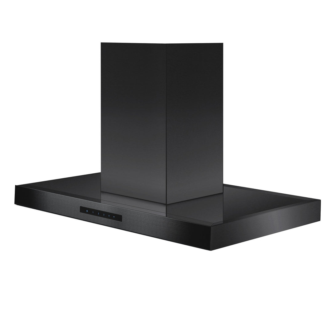 ZLINE 30” Convertible Island Mount Range Hood in Black Stainless Steel