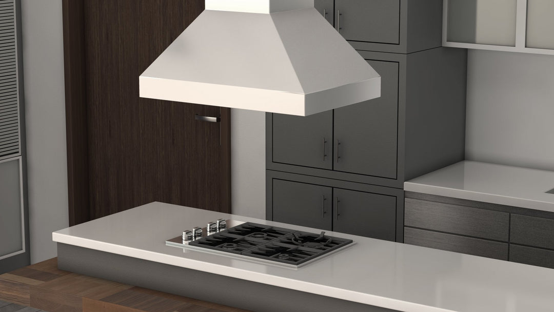ZLINE 36” Ducted Island Mount Range Hood Stainless Steel 4 Speed Motor