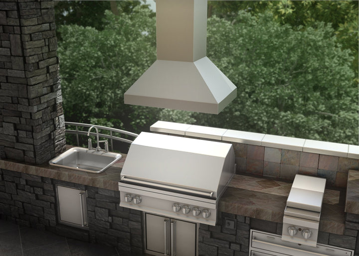 ZLINE 30” Ducted Island Mount Range Hood Stainless Steel W/ LED Lights