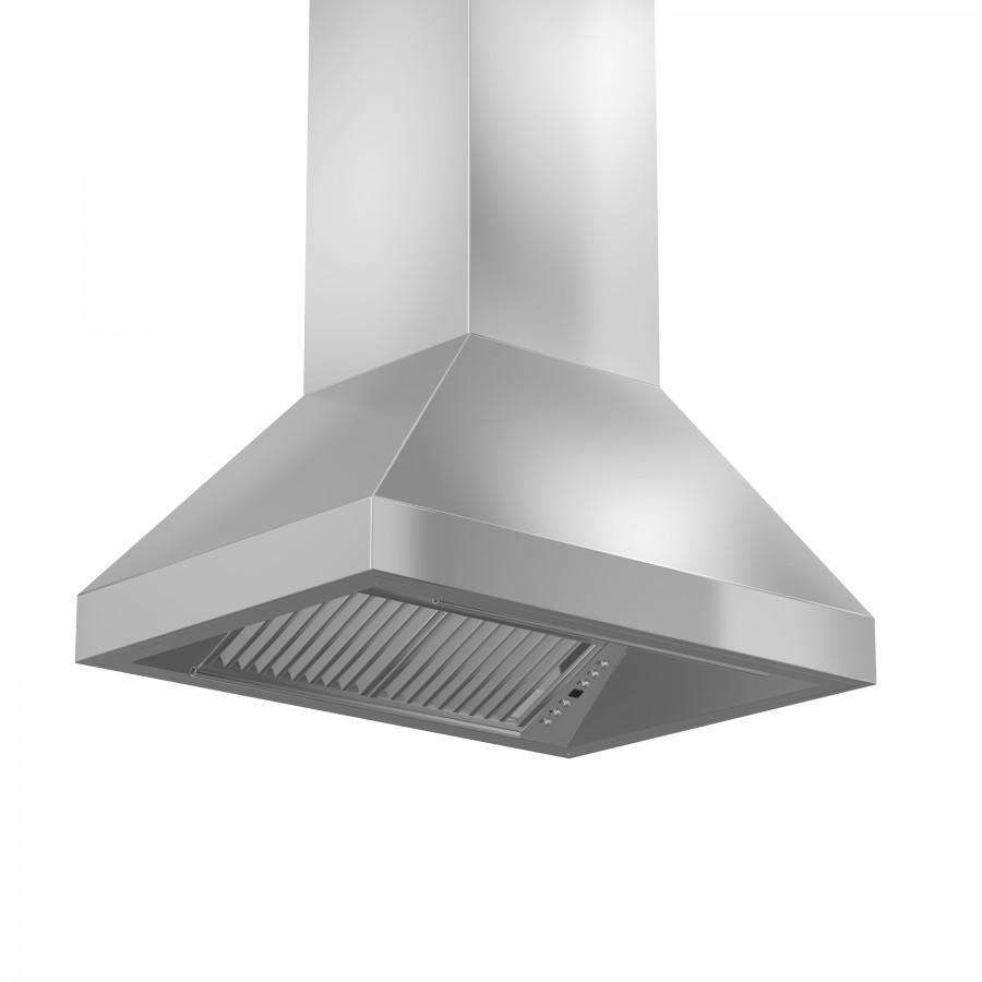 ZLINE 36” Ducted Island Mount Range Hood in Outdoor Stainless Steel