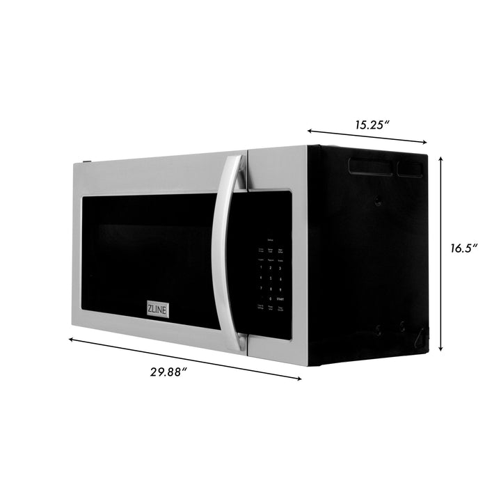 ZLINE 30” Over the Range Convection Microwave Oven W/ Modern Handle