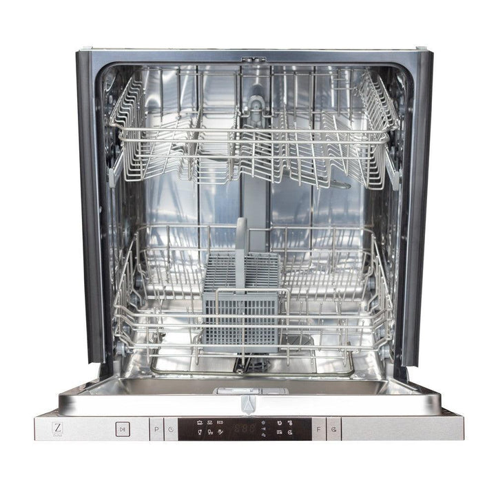 ZLINE 24 in. Top Control Dishwasher with Black Matte Panel and Modern Style Handle, 52dBa (DW-BLM-H-24)