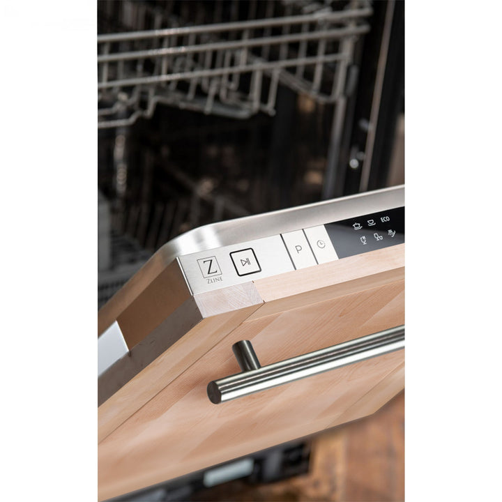 ZLINE 24 in. Top Control Dishwasher In Unfinished Wood With Stainless Steel Tub, DW-UF-24